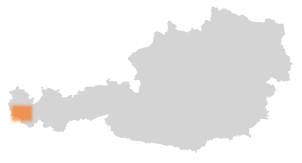 Bezirk Bludenz auf der Österreichkarte