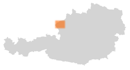 Bezirk Braunau am Inn auf der Österreichkarte