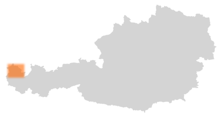 Bezirk Bregenz auf der Österreichkarte