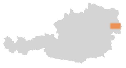 Bezirk Bruck an der Leitha auf der Österreichkarte