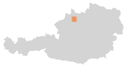 Bezirk Eferding auf der Österreichkarte