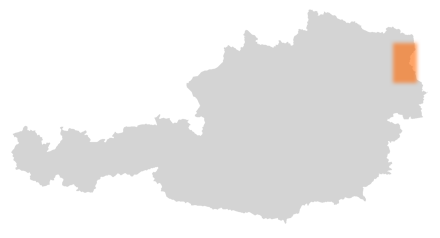 Bezirk Gänserndorf auf der Österreichkarte