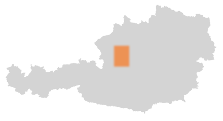 Bezirk Gmunden auf der Österreichkarte