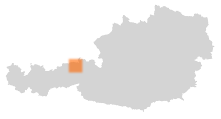 Bezirk Kufstein auf der Österreichkarte