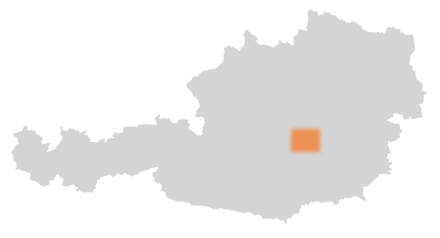 Bezirk Leoben auf der Österreichkarte
