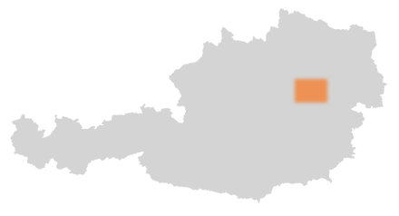 Bezirk Lilienfeld auf der Österreichkarte