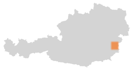 Bezirk Oberwart auf der Österreichkarte