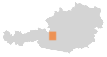 Bezirk Sankt Johann im Pongau auf der Österreichkarte