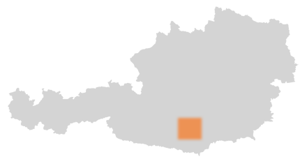 Bezirk Sankt Veit an der Glan auf der Österreichkarte