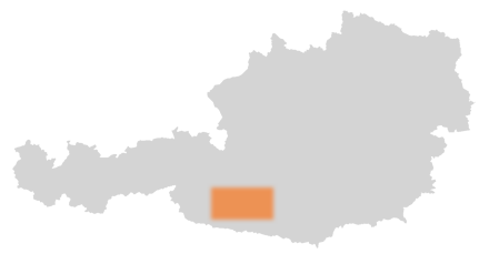 Bezirk Spittal an der Drau auf der Österreichkarte