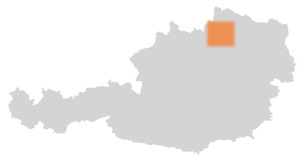 Bezirk Zwettl auf der Österreichkarte