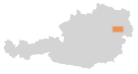 Bezirk Baden auf der Österreichkarte