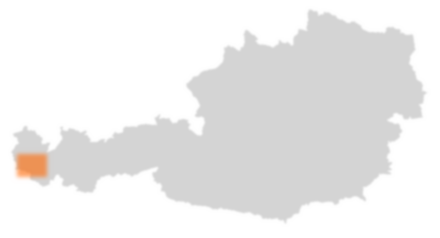 Bezirk Bludenz auf der Österreichkarte