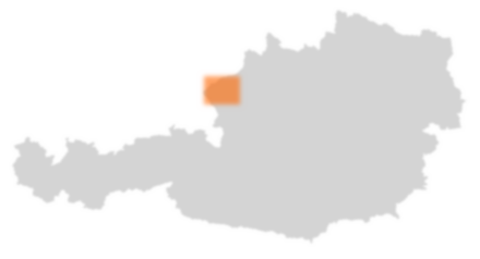 Bezirk Braunau am Inn auf der Österreichkarte