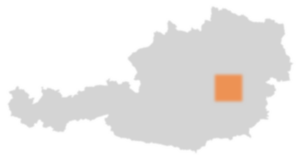Bezirk Bruck-Mürzzuschlag auf der Österreichkarte