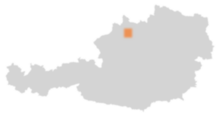 Bezirk Eferding auf der Österreichkarte