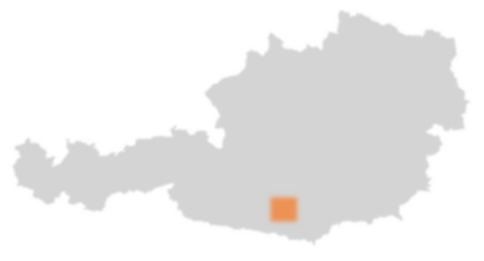 Bezirk Feldkirchen auf der Österreichkarte