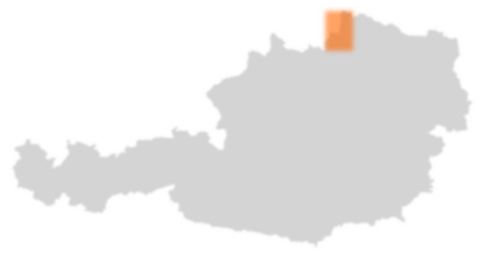 Bezirk Gmünd auf der Österreichkarte