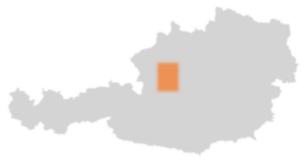 Bezirk Gmunden auf der Österreichkarte