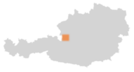 Bezirk Hallein auf der Österreichkarte