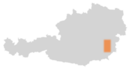 Bezirk Hartberg-Fürstenfeld auf der Österreichkarte