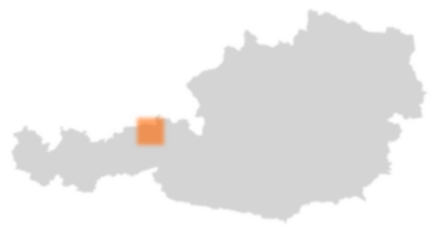 Bezirk Kufstein auf der Österreichkarte