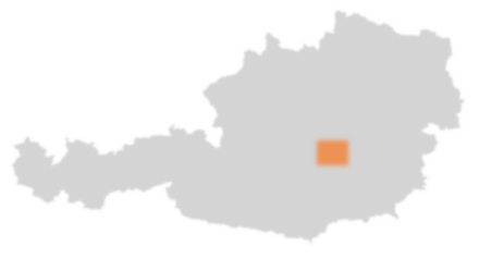 Bezirk Leoben auf der Österreichkarte