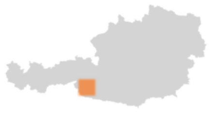Bezirk Lienz auf der Österreichkarte