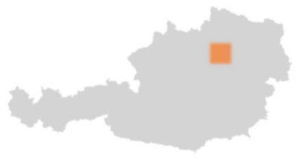 Bezirk Melk auf der Österreichkarte