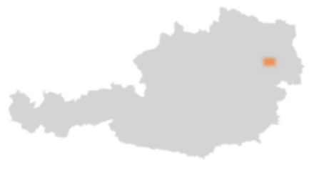 Bezirk Mödling auf der Österreichkarte