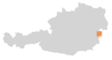 Bezirk Oberpullendorf auf der Österreichkarte