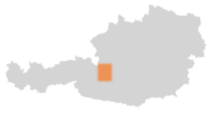 Bezirk Sankt Johann im Pongau auf der Österreichkarte