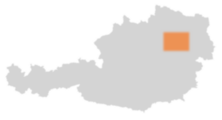 Bezirk Sankt Pölten auf der Österreichkarte