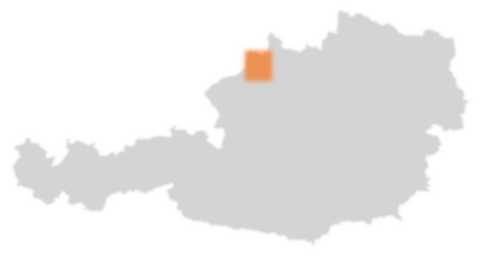Bezirk Schärding auf der Österreichkarte