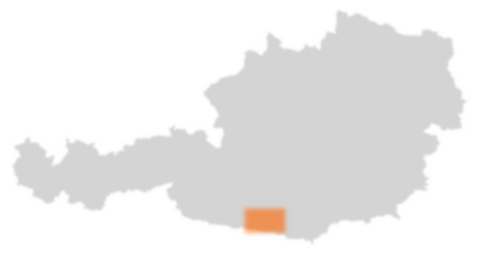 Bezirk Villach-Land auf der Österreichkarte