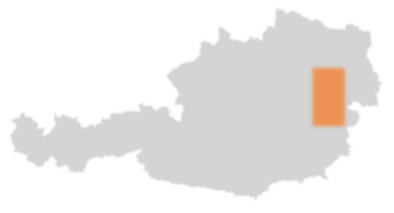 Bezirk Wiener Neustadt auf der Österreichkarte