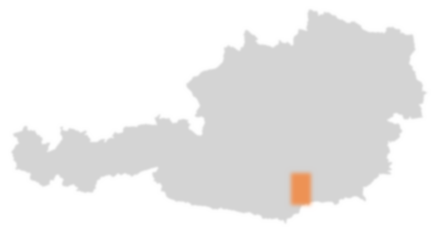 Bezirk Wolfsberg auf der Österreichkarte