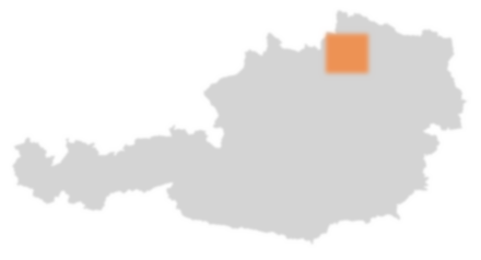 Bezirk Zwettl auf der Österreichkarte